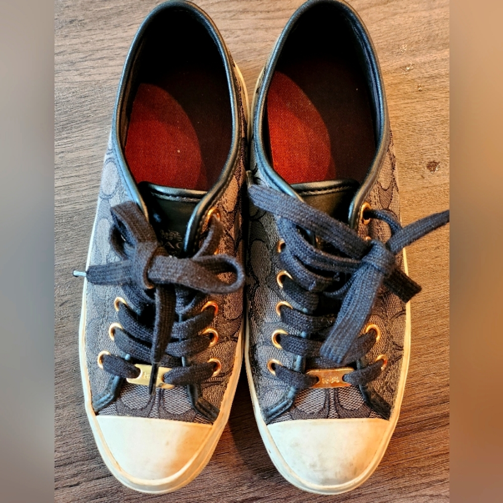 Coach black sneakers women size 6